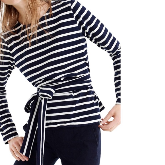 J. Crew Tops - J. Crew Belted Cross Top w/Open Slit Back, NWT